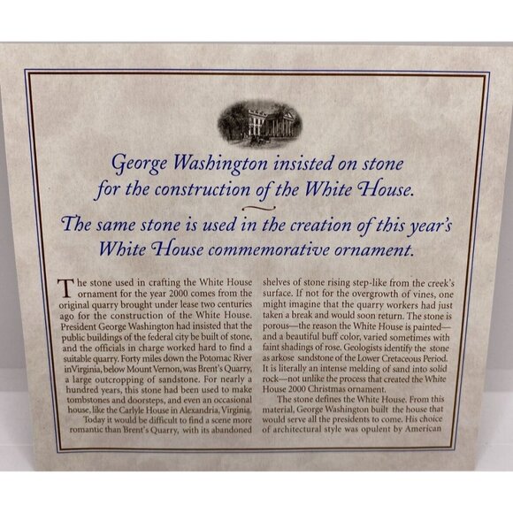 Vintage Christmas Collectible Ornament By The White House Historical Association - Picture 7 of 16